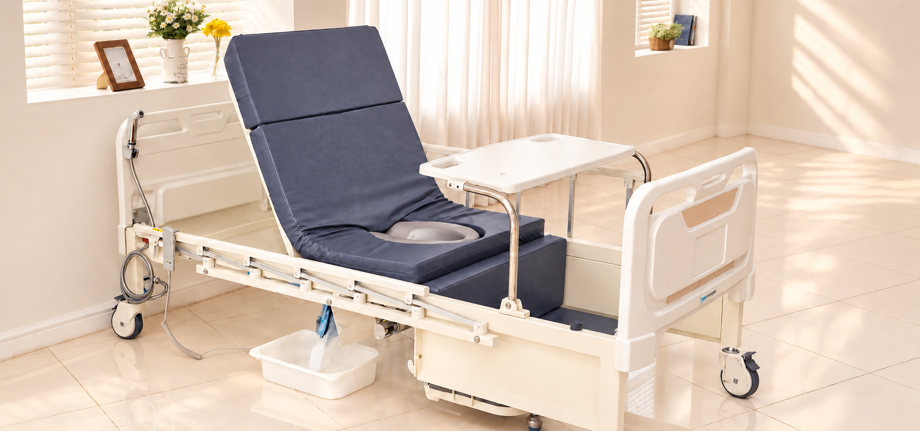 밝고 정돈된 실내에 놓인 (주)마더스핸즈 변기형 ChairBED